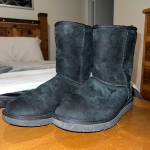 Black classic short ugg boots